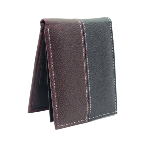 Mens Bifold Vegan Leather Wallet in Gift Box - Picture 1 of 11